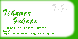 tihamer fekete business card
