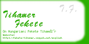 tihamer fekete business card